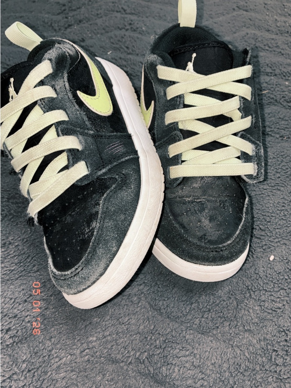 Jordan Black & Light Blue Retro Low-Top Sneakers - Picture 6 of 9